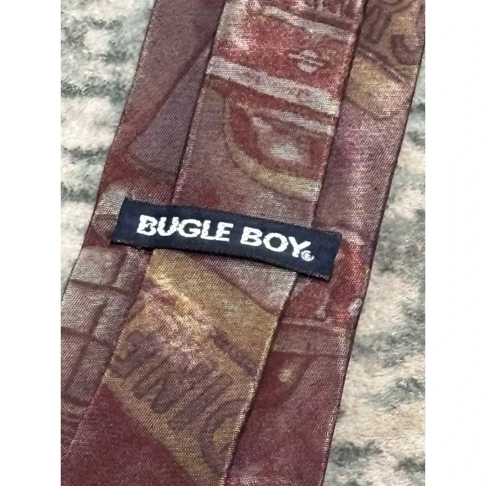 vintage Bugle Boy diner-themed Skinny necktie Made In USA